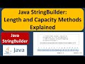 Java StringBuilder: Length and Capacity Methods Explained | Java StringBuilder | Java Tutorial