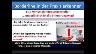 1.10 Verlust der Impulskontrolle - und plötzlich ist die Erinnerung weg (Praxis Borderline Diagnose)