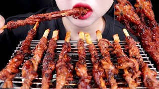 ASMR SPICY GRILLED OCTOPUS EATING SOUND MUKBANG