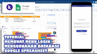 #PART1 membuat menu login di kodular dengan menggunakan database google spreadsheets google sheet