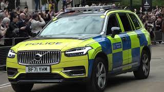 Met Police Special Escort Group (SEG) Escort Her Majesty Queen Elizbeth II to Windsor Castle.