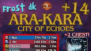 FROST DK vs Ara-Kara, City of Echoes +14 / Breath of Sindragosa / 11.0.5 TWW S1