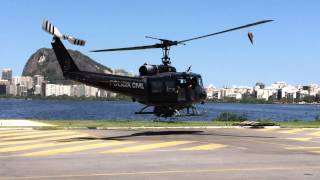 Helicóptero H1-UH polícia civil RJ aproximação - Caveirão