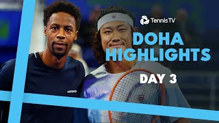 Murray vs Mensik & Monfils vs Zhang Thrillers; Rublev, Khachanov Play | Doha 2024 Day 3 Highlights