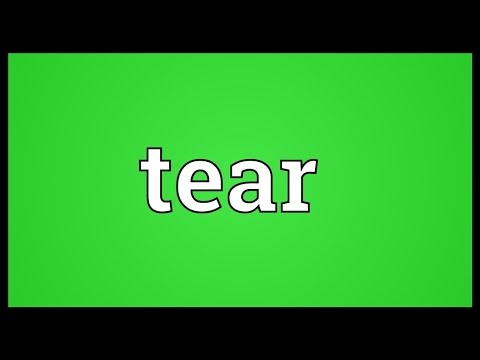 What are the synonyms of tear?