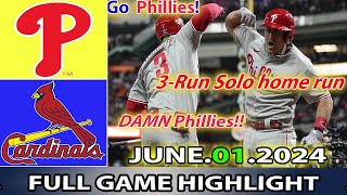 Philadelphia Phillies vs.  Cardinals (06/01/24) FULL  GAME HIGHLIGHTS | MLB Season 2024