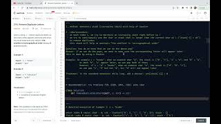 Leetcode 316. Remove Duplicate Letters - monotonic stack method