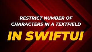Restrict Number of Characters in a TextField in SwiftUI | SwiftUI Tips | #ios | #swiftui