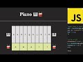 Build a Piano with Javascript | HTML | CSS