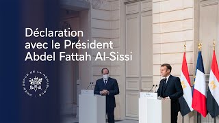 Déclaration conjointe avec Abdel Fattah Al-Sissi, Président de la République arabe d'Egypte.
