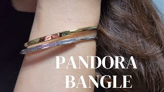 Pandora Signature I-D Pavé Bangle & Pandora Signature I-D Open Bangle #unboxing #pandora