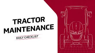 Service Series #18: [20Series] Tractor Maintenance Daily Checklist