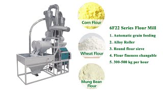 300-500kg per hour cornmeal mill | wheat flour milling machine| Roller type flour mill