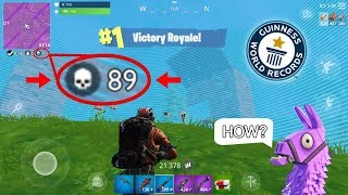 I GOT 89 KILLS ON FORTNITE MOBILE!!! (WORLD RECORD)