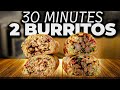 Making 2 burritos in 30 minutes