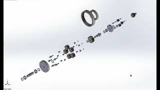 Preliminary Planetary Gearbox Exploded View Animation