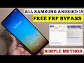 All Samsung Frp Bypass Android 15 | Working 100% On The Latest Security