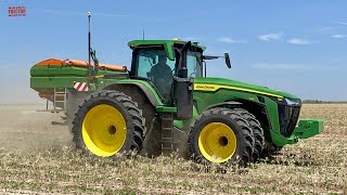 JOHN DEERE 8R 280 Tractor \u0026 AMAZONE 3pt Fertilzer Spreader