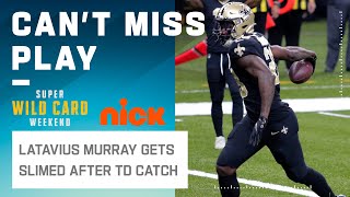 Drew Brees Gets Latavius Murray Slimed After TD