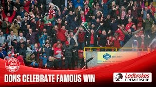 Aberdeen celebrate after famous win over Celtic