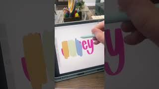 How to create ombré writing in the Procreate app!🤯 #procreatetutorials #digitalproducts #procreate