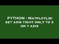 PYTHON : Matplotlib: set axis tight only to x or y axis