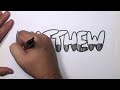 how to draw graffiti letters write matthew in bubble letters mat