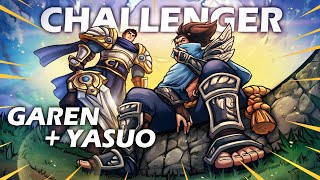 MOST INSANE YASUO + GAREN IVE EVER SEEN, LATE GAME CHALLENGER