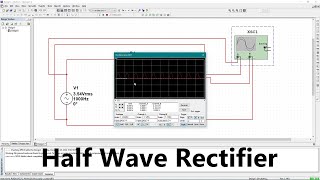 How To Implement Half Wave Rectifier Circuit In Multisim - Positive and Negative Half Cycle Output
