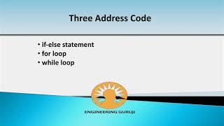Three Address Code for if-else and loops