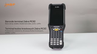 BARCODE TERMINAL ZEBRA MC93 | basic setup, enable disable barcodes, prefix, suffix | ENG | PL