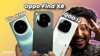 Oppo Find X8 vs Vivo X100 vs iQOO 12 ⚡️ Dimensity 9400 vs 9300 vs Snapdragon 8 Gen 3