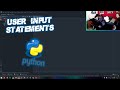Learning Python #3 How To Get User Input
