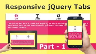 How to Create Simple jQuery Tabs - Responsive Tabs using Css and jQuery - Part 1