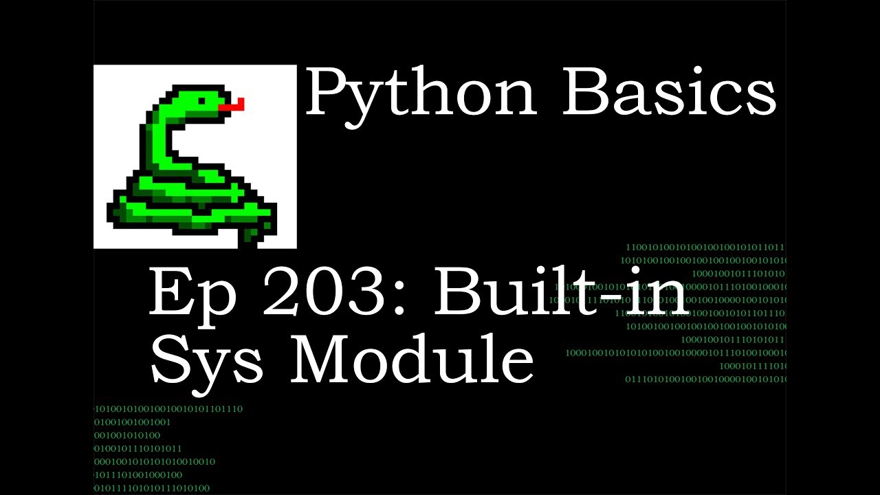 Python Basics Sys Module - YouTube