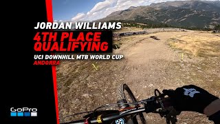 GoPro: Jordan Williams 4th Place Qualifying in ANDORRA  | 2023 UCI Downhill MTB World Cup