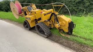 Vermeer PTX40 quad track vibratory plough.