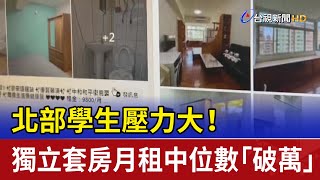 北部學生壓力大！ 獨立套房月租中位數「破萬」