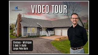 ** Video Tour ** Chelsea, Michigan - Home on 3.5 Acres