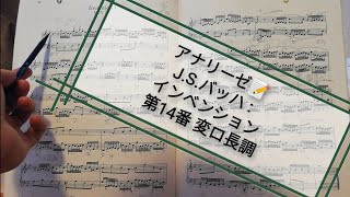 ☆アナリーゼ  J.S.バッハ : インベンション 第14番 変ロ長調 / J.S.Bach : Invention No. 14 b flat major BWV 785