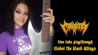 CRYPTA - One Take Bass Playthrough 'Under The Black Wings' - By Fernanda Lira