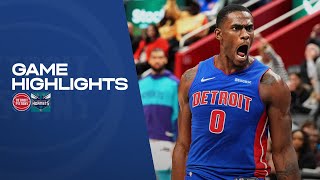 GAME HIGHLIGHTS: Detroit Pistons vs Charlotte Hornets