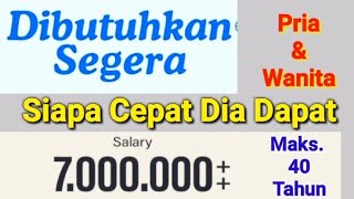 Loker Terbaru 2025 ll Siapa Cepat Dia Dapat ll lowongan kerja hari ini