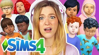 Single Girl Becomes An Octomom of 8 Toddlers In The Sims 4 | Kelsey Impicciche