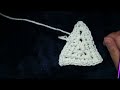 single crochet granny triangle 3 corners pattern