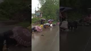 Men \u0026 women in Keithelmanbi Military Colony of Kangpokpi dist, #Manipur prays for supremacy of God.