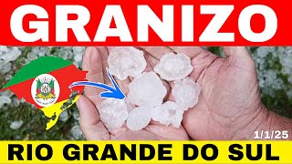 🚨CHUVA de GRANIZO no RIO GRANDE DO SUL-agora pouco 😱quarta-feira 1/1/25 veja imagens