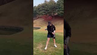 장타자가 되고 싶은 골린이 여자 드라이버 티샷 스윙 (영상 마지막 주의) #shorts #golf #골프스윙