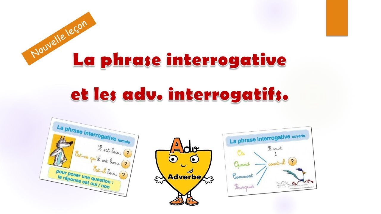 P4s1 : Grammaire : La Phrase Interrogative Et Les Adv Interrogatifs ...