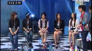 [ENG] 091213 Brown Eyed Girls & Kara @ The Fan 1/3